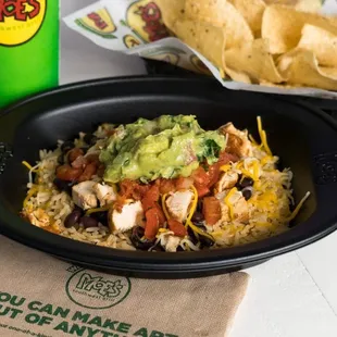 a bowl of mexican food