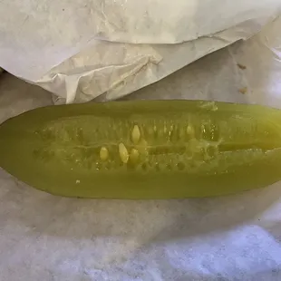 Pickle is "ok", not crunchy, super soft.