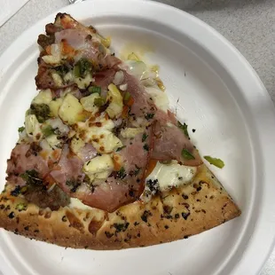 Hawaiian pizza $3.95 a slice