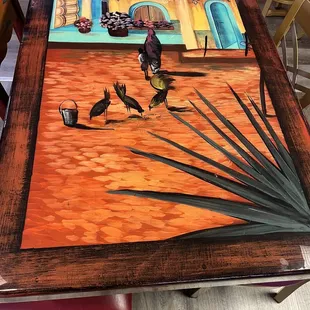 Beautiful artwork on tables