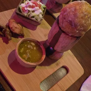 Fried chicken mofongo