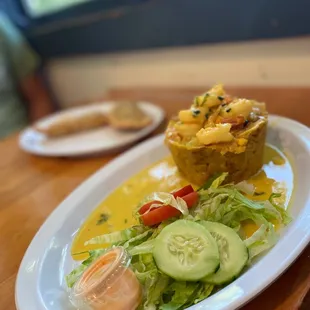 Coconut shrimp mofongo.