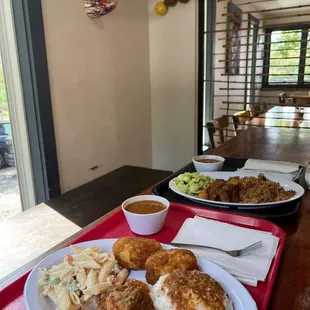 chicken wings and fried chicken, interior