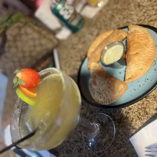 Margarita &amp; crab empanadas