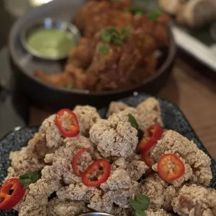 White pepper chicken and mofu chicken wings