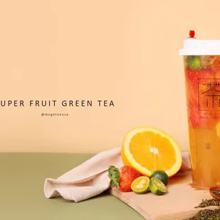 Super Fruit Tea - Watermelon/orange/lemon/lime slices and passion fruit