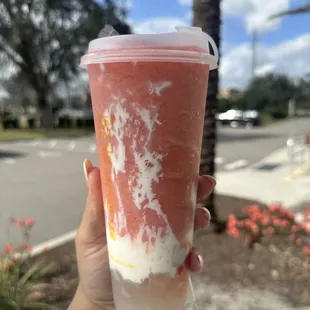 Yogurt Strawberry Tea Slush