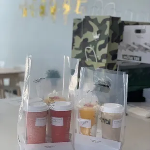 Strawberry, Watermelon, Cheese Foam Mango Pomelo, and Taro Tofu Pudding Milk (I love this Taro drink, they use real taro and not too sweet:)