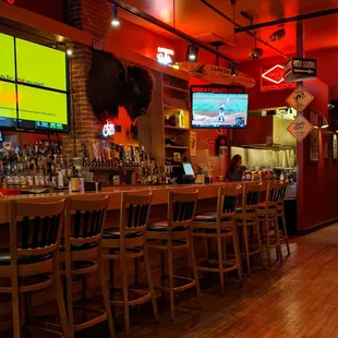 Inside the bar and grill