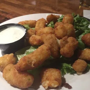 Jalapeño Cheese Curds, surprisingly flavorful