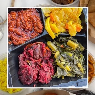 a variety of food items