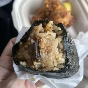 shiitake dashi gohan (mushroom)