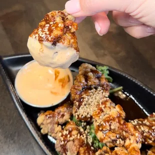 chicken wings and fried chicken, food