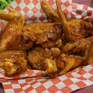 Chicken wings (Cajun with sweet Thai chili)