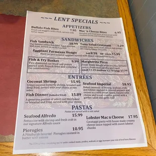 Lent Specials