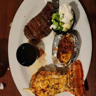 8 oz. Sirloin  with  5 oz. Lobster tail