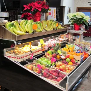 a display of fruits and vegetables
