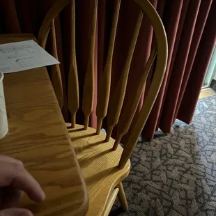 The only chair's available in the room