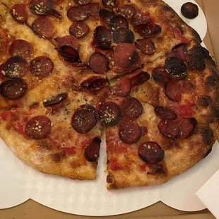 Pepperoni pizza to go $14