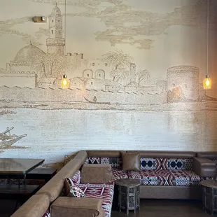 the interior of a restaurant