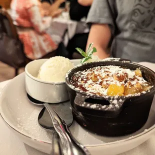 Mango dessert with pigs milk ice cream.