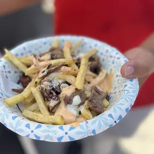 Loaded fries with grilled pork @ The Tet Festival.