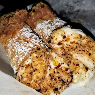 Ricotta and chocolate filled Cannoli