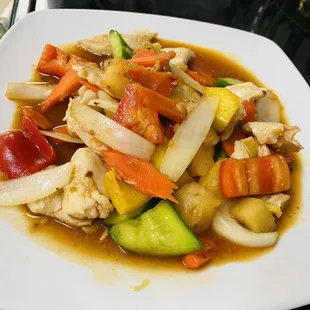 Pad Prew Man Chicken (Sweet n Sour)