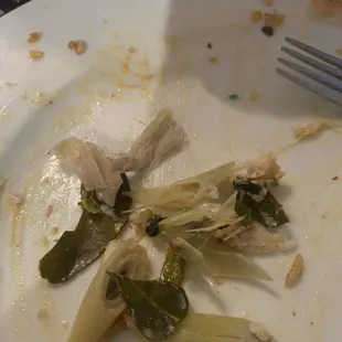 Lemon grass stalk and bay leaves