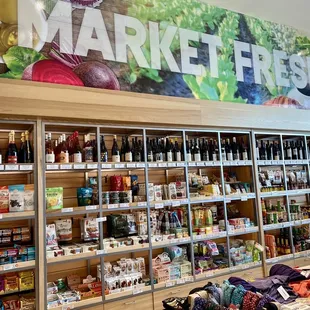 a variety of products on display