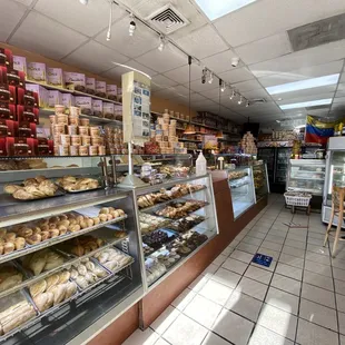 a display of baked goods