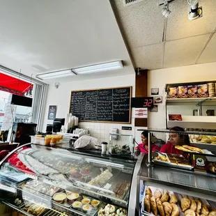 a display of pastries and pastries