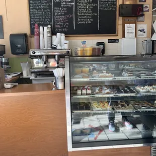 a display of pastries and pastries