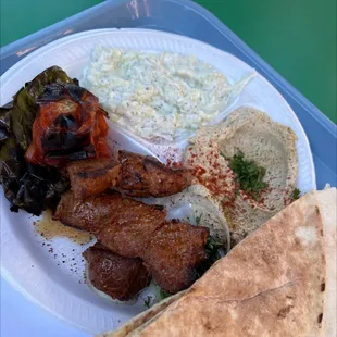 Lamb Kebob with Babaganouj and Jajek