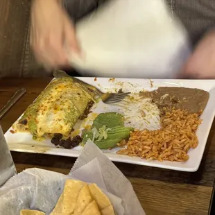 Partially Eatern Enchillada Dinner