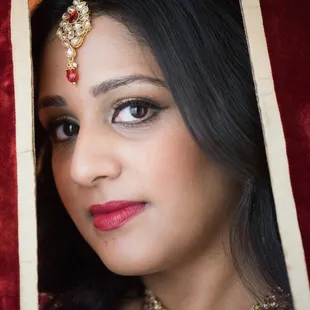 Bride portrait with veil