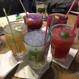 Beverages: Tropical Storm, Sangría (2), Tucán and a Mojito