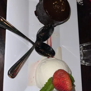 Lava Cake with Ice Cream