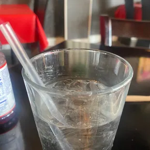 It's a cup of water but what I'm trying to show you is how dirty this cup is