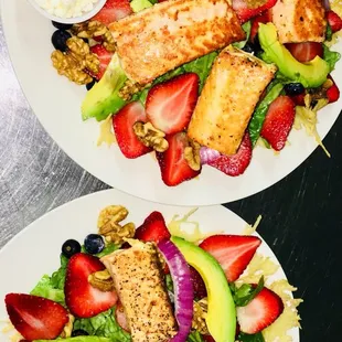 The delicious salmon salad, Brain power salad.