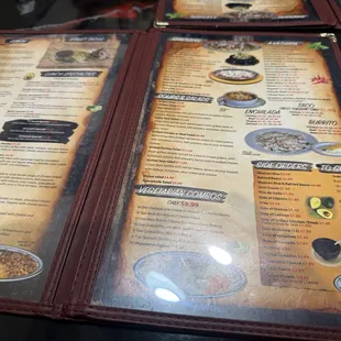 The menu