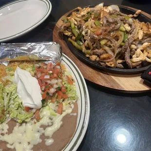 Chicken and steak Fajitas