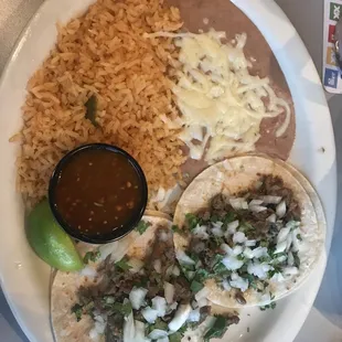 a plate of mexican food