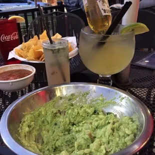 The best guacamole I have found in NW Ark!!  Black cherry Mojito...yummy.  Pony coronie..sp?...love em!!