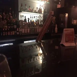 Nice to know the brooms and mops are by the drink glasses behind the bar.......ugg