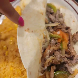 Steak fajita quesadilla