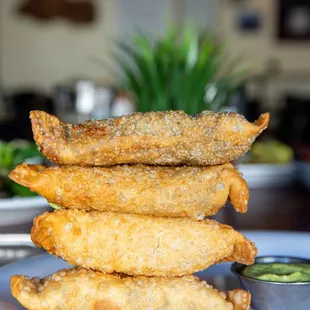 a stack of fried food on a plate