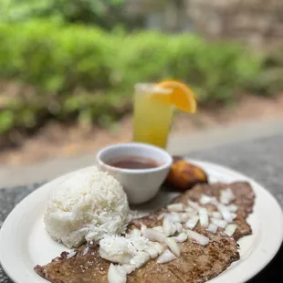 a plate of food on a table