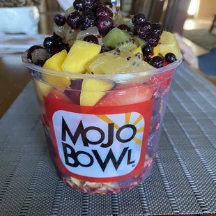 a bowl of fruit and yogurt