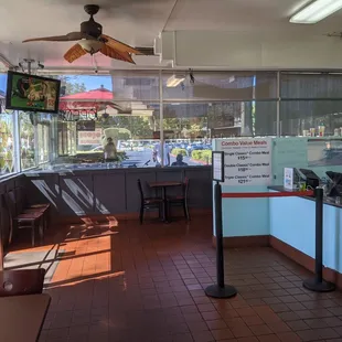 Inside dining area